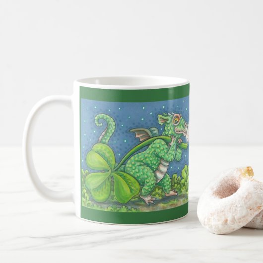 ST. PATRICK'S DAY IRISH DRAGON-TASSE anpassen Kaffeetasse (Mit Donut)