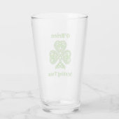 St Patricks Day Irish Drink Team Kleeblatt Glas (Rückseite)