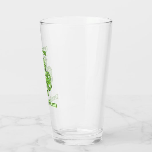 St Patricks Day Irish Drink Team Kleeblatt Glas (Links)