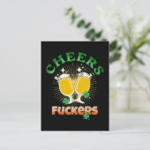 St Patricks Day Irish Drinkin Postkarte (Stehend Vorderseite)