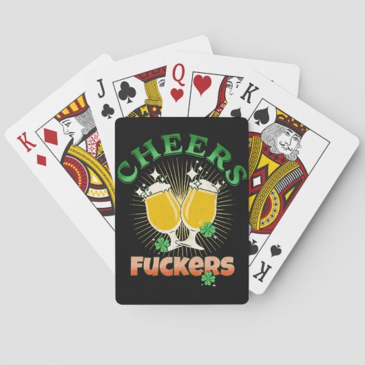 St Patricks Day Irish Drinkin Spielkarten (Rückseite)