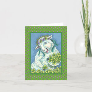 ST. PATRICK'S DAY IRISH EWE GREETING CARD Verse Karte