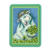 ST. PATRICK'S DAY IRISH EWE, SHEEP & KLEEBLATTS MAGNET (Vertikal)