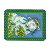 ST. PATRICK'S DAY IRISH EWE, SHEEP & KLEEBLATTS MAGNET (Horizontal)