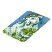 ST. PATRICK'S DAY IRISH EWE, SHEEP & KLEEBLATTS MAGNET (Linke Seite)
