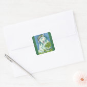 ST. PATRICK'S DAY IRISH EWE, SHEEP & KLEEBLATTS QUADRATISCHER AUFKLEBER (Umschlag)