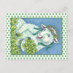 ST. PATRICK'S DAY IRISH EWE, SHEEP POSTCARD POSTKARTE