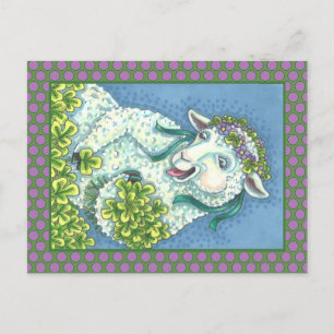 ST. PATRICK'S DAY IRISH EWE, SHEEP POSTCARD POSTKARTE