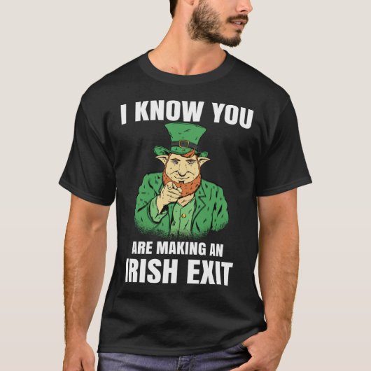 St Patricks Day Irish Exit St Patricks T-Shirt (Vorderseite)