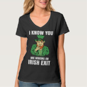 St Patricks Day Irish Exit  St Patricks T-Shirt (Vorderseite)