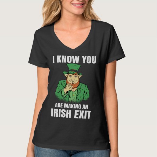 St Patricks Day Irish Exit  St Patricks T-Shirt (Vorderseite)