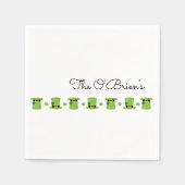 St Patricks Day Irish Familienname Paper Napkin Serviette (Vorderseite)