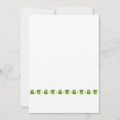St Patricks Day Irish Family Name Green Gruß Mitteilungskarte (Rückseite)