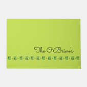St Patricks Day Irish Family Name Green Hats Fußmatte (Vorderseite)