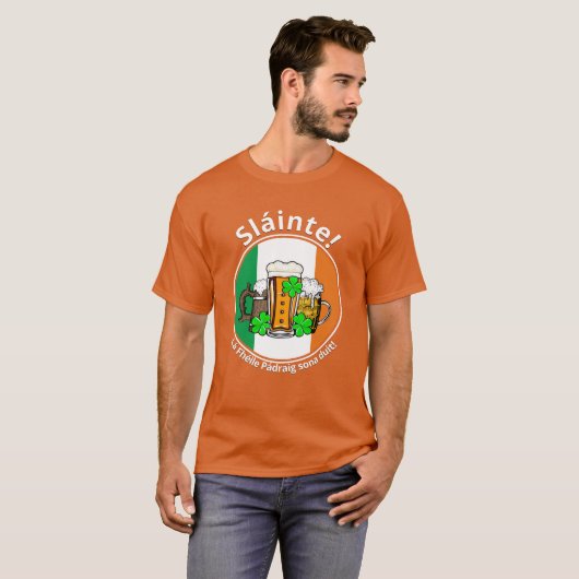 ST PATRICKS DAY Irish Flag Beer Unisex T-Shirt (Vorne ganz)