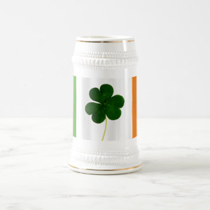 St. Patrick's Day Irish Flag Kleeblatt Ireland Bee Bierglas