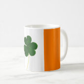 St. Patrick's Day Irish Flag Kleeblatt Irland Kaffeetasse (VorderseiteRechts)