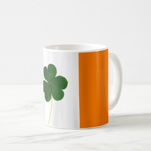 St. Patrick's Day Irish Flag Kleeblatt Irland Kaffeetasse (VorderseiteRechts)