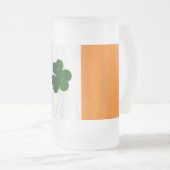 St. Patrick's Day Irish Flag Kleeblatt Irland Tass Mattglas Bierglas (VorderseiteRechts)