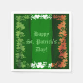 St. Patrick's Day Irish Flag Kleeblatt Napkins Serviette (Vorderseite)