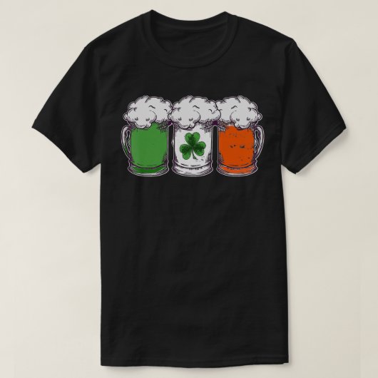 St Patricks Day Irish Flag Kleeblatt Party T-Shirt (Design vorne)