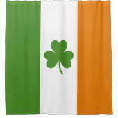 St Patrick's Day Irish Flag mit Kleeblatt Clover Duschvorhang (Vorderseite)