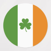 St Patrick's Day Irish Flag mit Kleeblatt Clover Etiketten (Design 1)