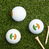 St Patrick's Day Irish Flag mit Kleeblatt Clover Golfball (Insitu Gras)