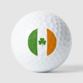 St Patrick's Day Irish Flag mit Kleeblatt Clover Golfball (Vorderseite)