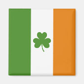 St Patrick's Day Irish Flag mit Kleeblatt Clover Magnet (Vorne)