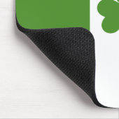 St Patrick's Day Irish Flag mit Kleeblatt Clover Mousepad (Ecke)