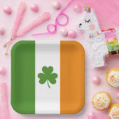 St Patrick's Day Irish Flag mit Kleeblatt Clover Pappteller (Party)