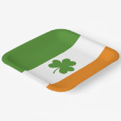 St Patrick's Day Irish Flag mit Kleeblatt Clover Pappteller (Gewinkelt)