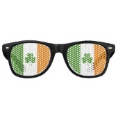 St Patrick's Day Irish Flag mit Kleeblatt Clover Partybrille (Vorderseite)