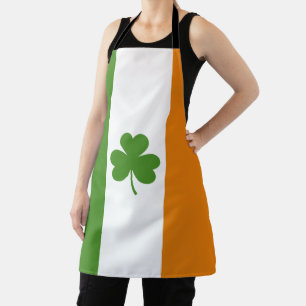 St Patrick's Day Irish Flag mit Kleeblatt Clover Schürze