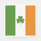 St Patrick's Day Irish Flag mit Kleeblatt Clover Serviette (Vorderseite)