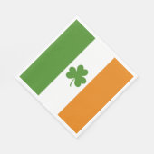 St Patrick's Day Irish Flag mit Kleeblatt Clover Serviette (Ecke)