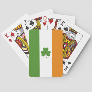 St Patrick's Day Irish Flag mit Kleeblatt Clover Spielkarten