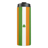 St Patrick's Day Irish Flag mit Kleeblatt Clover Thermosbecher (Vorderseite)