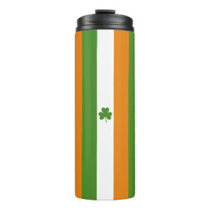 St Patrick's Day Irish Flag mit Kleeblatt Clover Thermosbecher