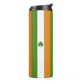 St Patrick's Day Irish Flag mit Kleeblatt Clover Thermosbecher (Nach links gedreht)