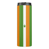 St Patrick's Day Irish Flag mit Kleeblatt Clover Thermosbecher (Rückseite)