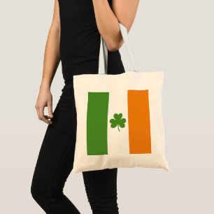St Patrick's Day Irish Flag mit Kleeblatt Clover Tragetasche
