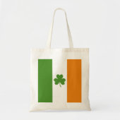 St Patrick's Day Irish Flag mit Kleeblatt Clover Tragetasche (Vorne)