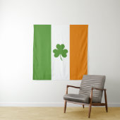 St Patrick's Day Irish Flag mit Kleeblatt Clover Wandteppich (Beispiel)