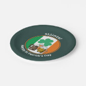 St Patricks Day Irish Flag Pappteller (Schrägansicht)
