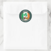 St Patricks Day Irish Flag Runder Aufkleber (Tasche)