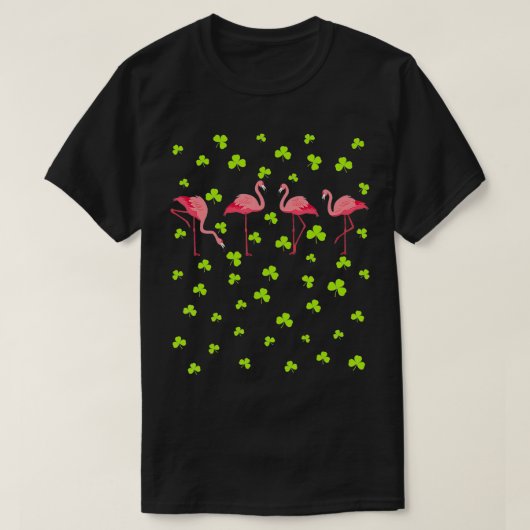 St Patricks Day Irish Flamingo Saint Pattys Paddys T-Shirt (Design vorne)