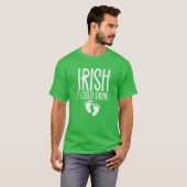 St. Patrick's Day Irish Funny Drink Schwangere Luc T-Shirt (Vorne ganz)
