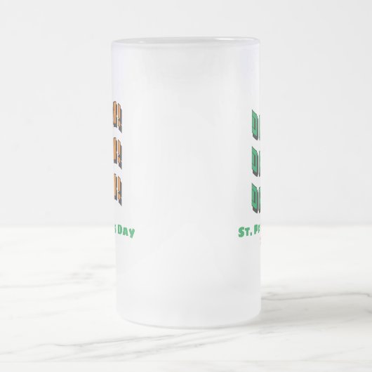 St Patricks Day Irish Funny Niedlich Drinks Mattglas Bierglas (Mittel)
